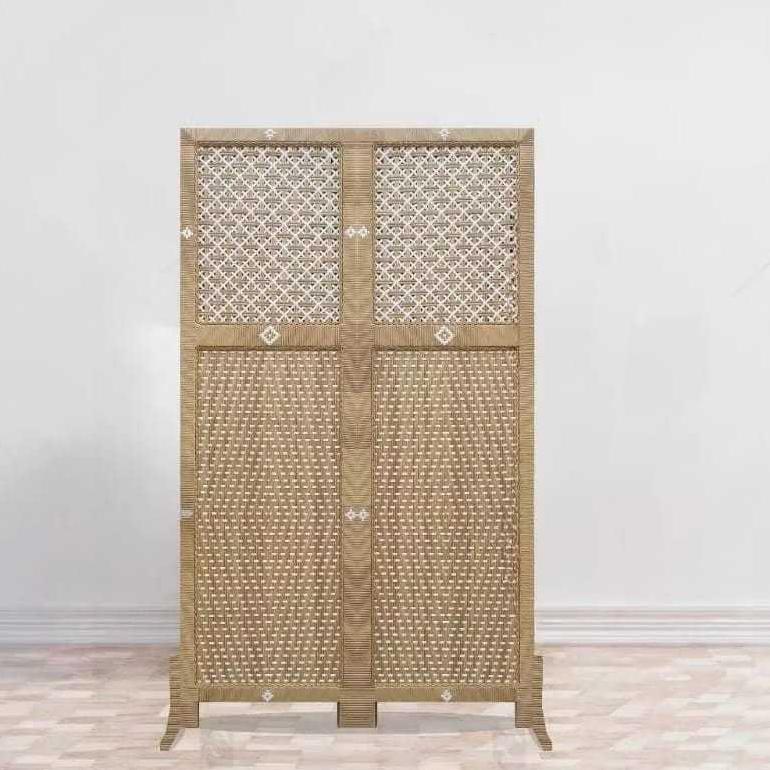 Sketsel Ruangan Rotan Sintetis 2 Panel Tinggi 170 Cm