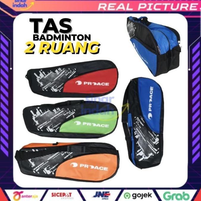 Tas Raket Badminton ProAce 2 Ruang Sleting Bulutangkis