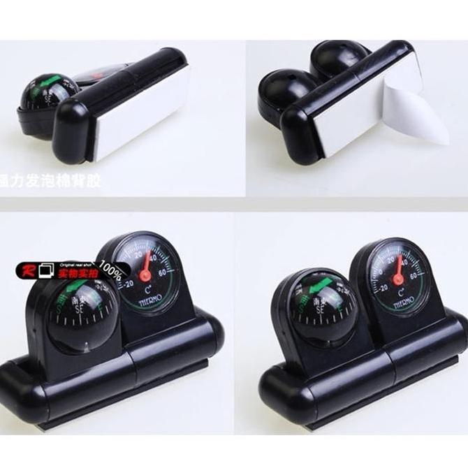 Thebest- Jam Hiasan Kompas Dashboard Dasbor Mobil Tempel Unik Dekorasi Mobil