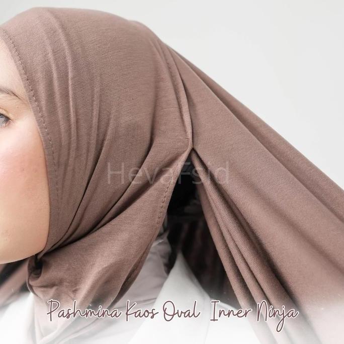 Urbanstoreempat_ - Heva - Pashmina Kaos Oval Inner Ninja | Pashmina Inner Ninja Kaos Menutup Leher |