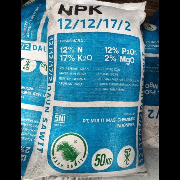 BEBAS ONGKIR - PUPUK NPK 12 12 17 2 DAUN SAWIT 50KG