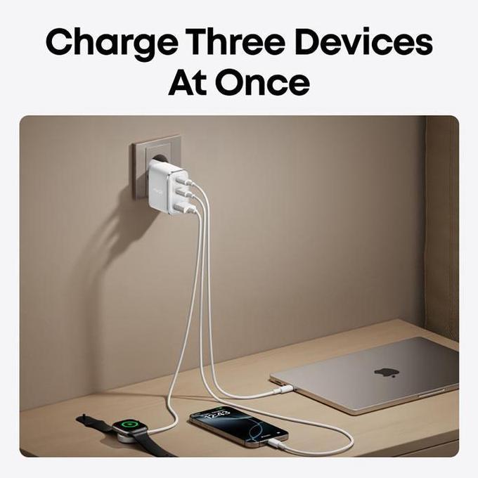 Charger ANKER Nano 70W 3-Ports - Anker Nano 70W Gan Double-Gan Portable Charger Fordable Fast Chargi