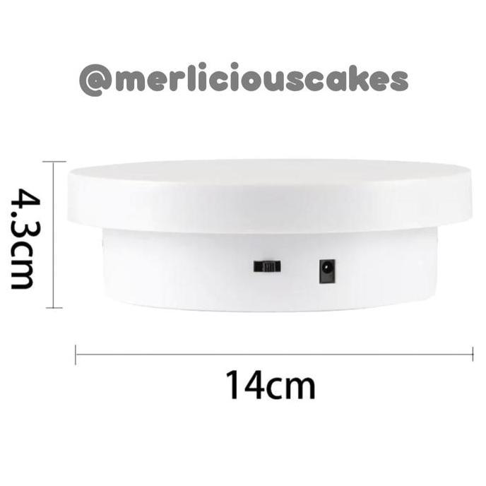 NEW 14 Cm Wireless or Plug In Cake Rotating Machine Mesin Putar Kue Carousel Cake Rotary Machine