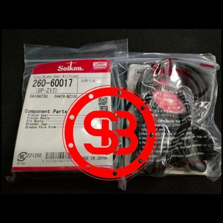 GRATIS ONGKIR KALIPER KIT KARET CAKRAM DAIHATSU GRANDMAX SEIKEN JAPAN ORIGINAL
