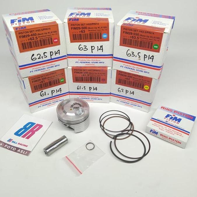 FIM 29 KLX PISTON KIT 61 61.5 62 62.5 63 63.5 PEN 14