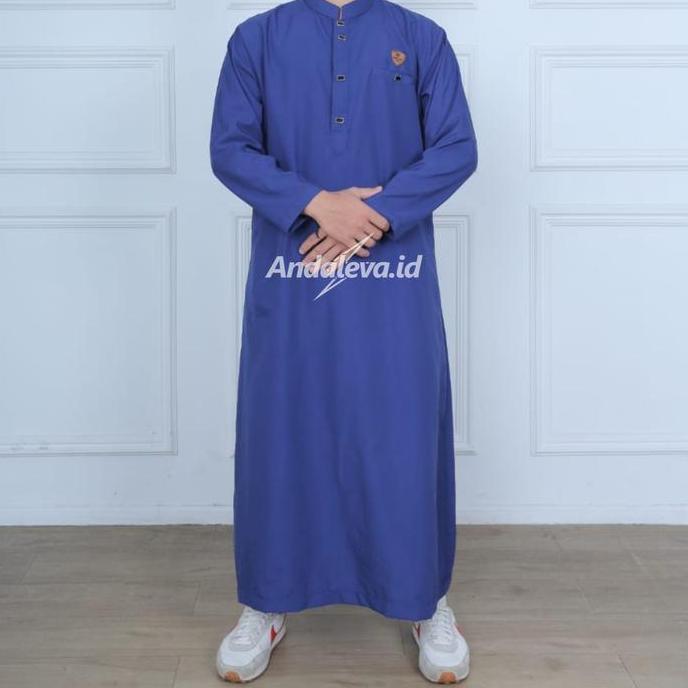 TAMPIL MODIS  GAMIS MUSLIM JUBAH PRIA DEWASA REMAJA LENGAN PANJANG MODEL KANCING SULTAN KEKINIAN BAH