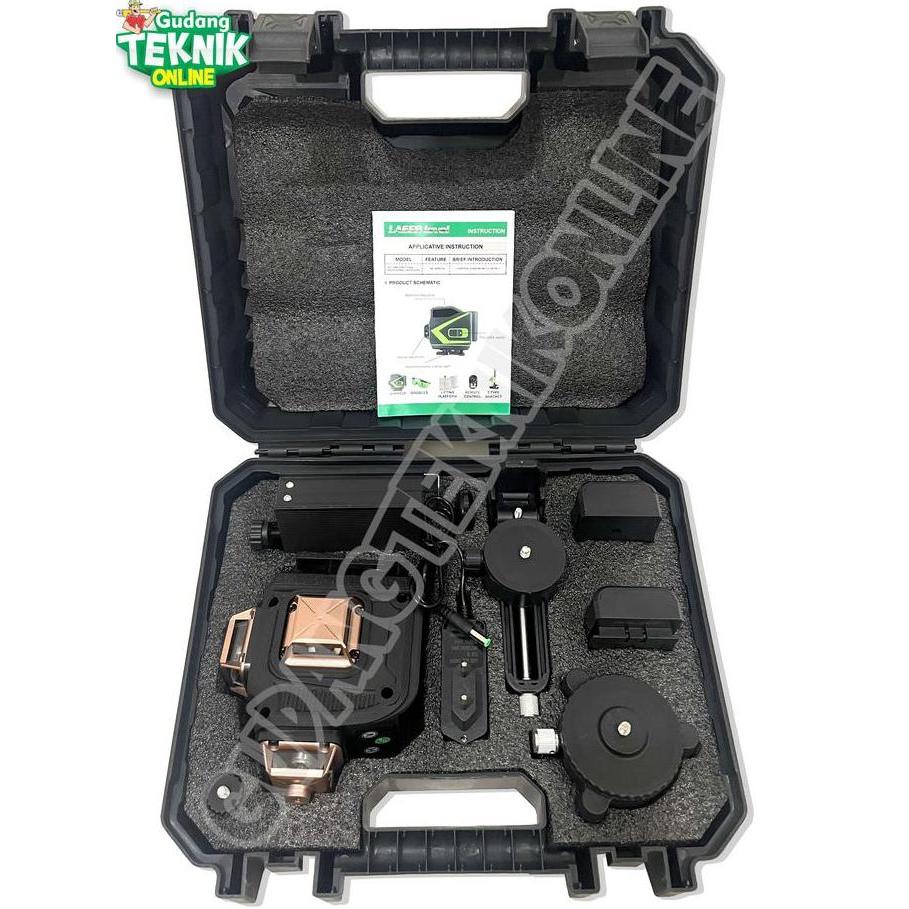 DHEALOKA Waterpass LASER 16 Line Level JLD CORDLESS / Water Pas Alat Penggaris Kerataan Level Tinggi