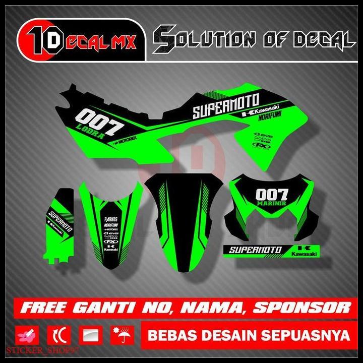 TERLARIS PREMIUM DECAL KLX BF HIJAU FULL BODY 