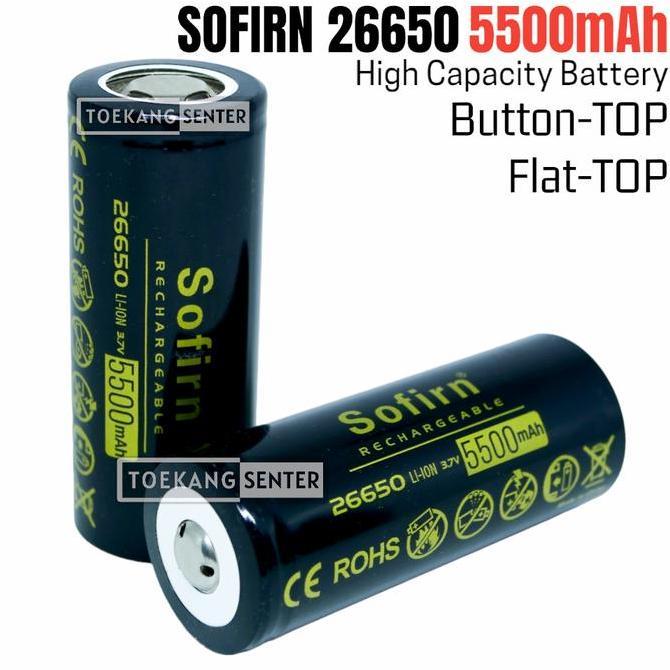 Promo Sofirn Baterai 26650 5500Mah High Capacity 3.7 Volt Senter Led