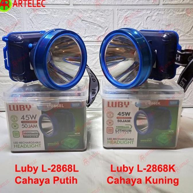 Promo Senter Kepala Luby L-2868 L / K Cahaya Putih / Kuning