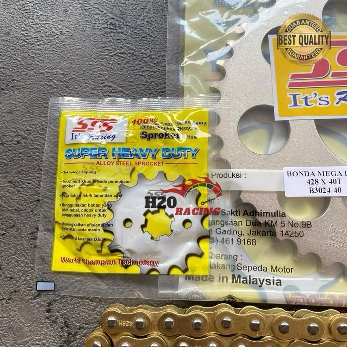 Gear Set Original Sss 428 Sonic150,Gtr150,Megapro,Cb Verza,Glpro/Max,Cbr150R,Cb150R,Cb150R Thailand,