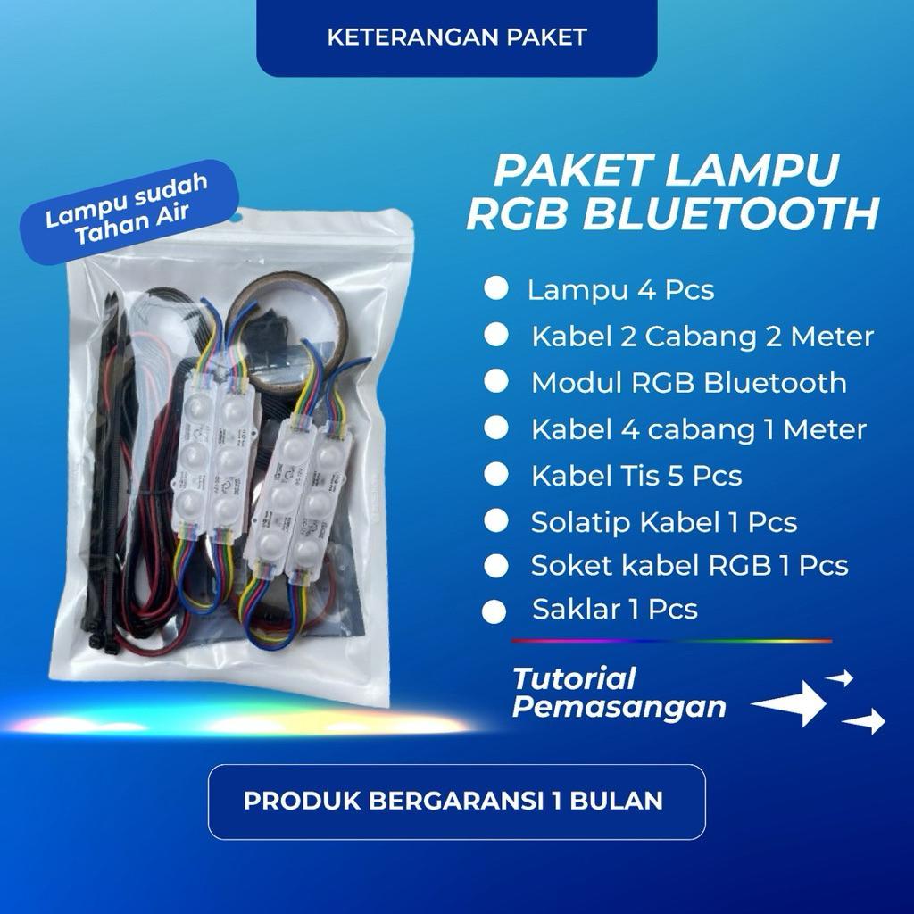 Paket Lampu Led Kolong Motor Rgb Bluetooth