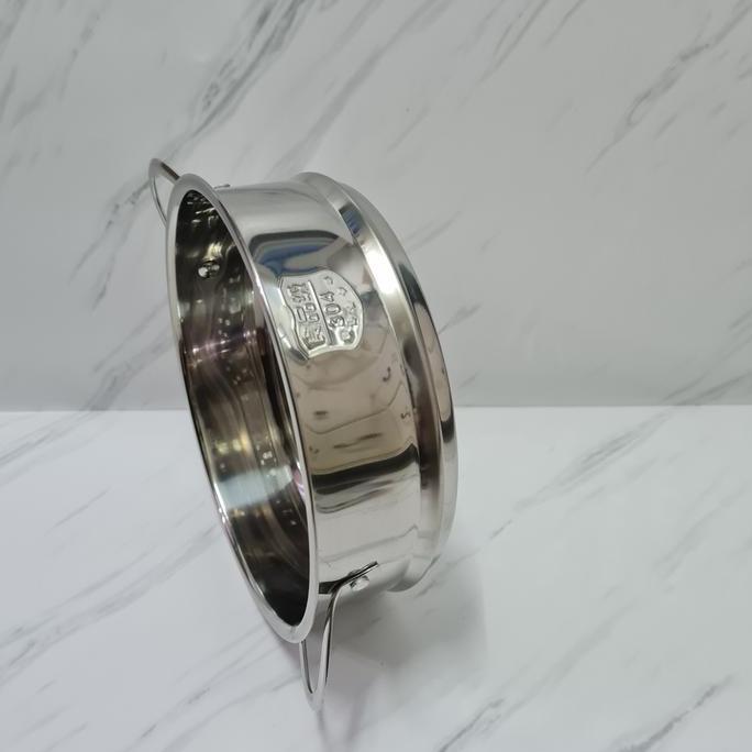 Levonazi - Pot Steamer 18Cm Stainless Steel 34 | Panci Kukusan Tanpa/Dengan Gagang | Sus34