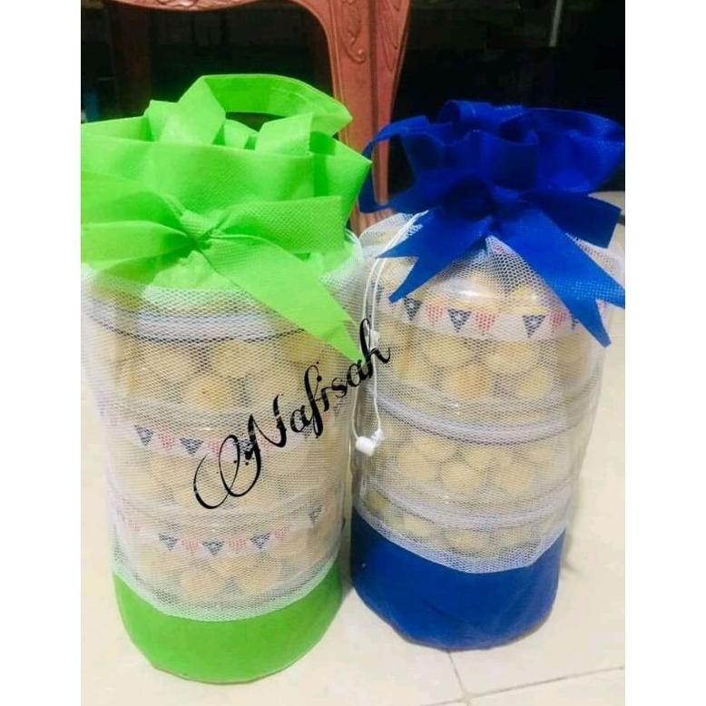 Tas toples kue kering untuk 4/5 susun 500 gram kombinasi tile+ spundbond harga 10 pcs terlaris