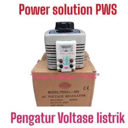 OKI TDGC2-500 AC VOLTAGE REGULATOR SLIDE REGULATOR OKI 500W ALAT PENGATUR VOLTASE LISTRIK 220V KE 0 