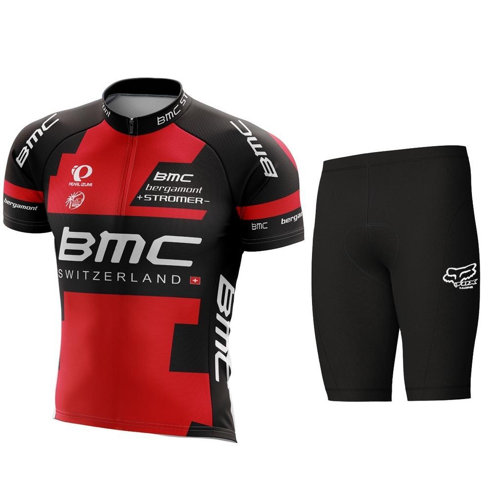new product setelan kaos jersey sepeda dan celana sepeda set bmc mtb roadbike unisex