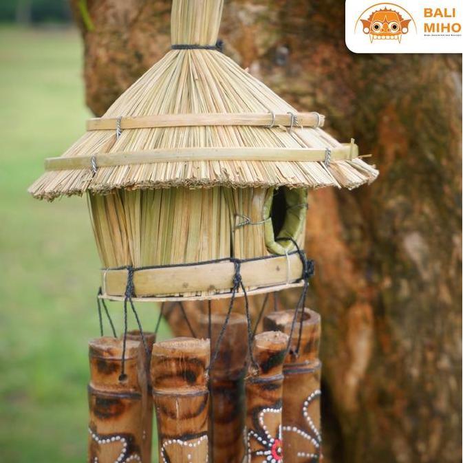 LONCENG BAMBU/LONCENG ANGIN BAMBU/GANTUNGAN BAMBU/JERAMI/KLINTINGAN