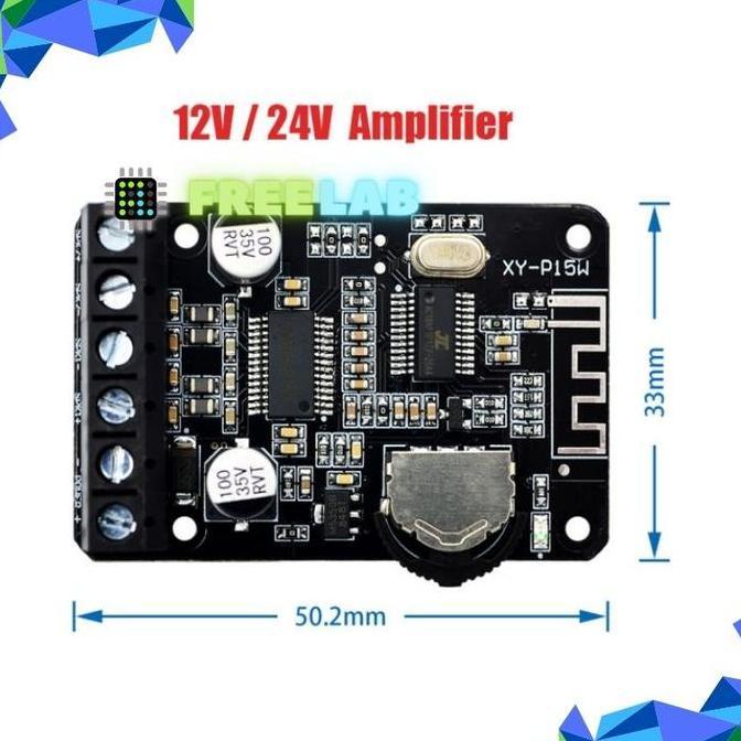 devimastore - bluetooth 5. stereo amplifier module xy-p15w | up to 2 x 3w 8-24v