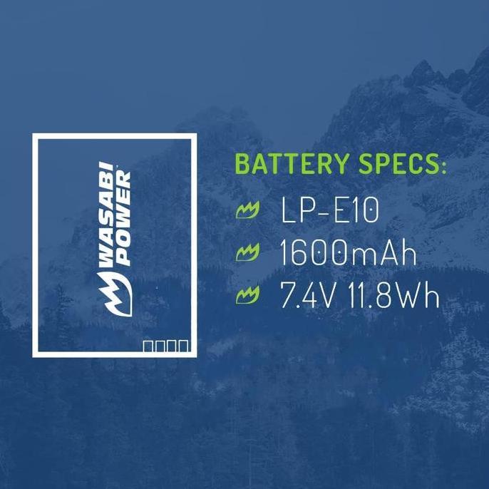 TERBARU - Wasabi Power Battery for Canon LP-E10 LPE10 LP E10 Baterai EOS 1100D 1200D 1300D 1500D 200