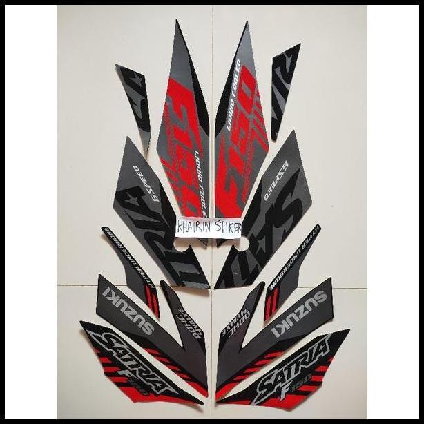 HOT DEAL (ORI) STRIPING STIKER SATRIA FU INJEKSI FI 2021 HITAM FUL MERAH