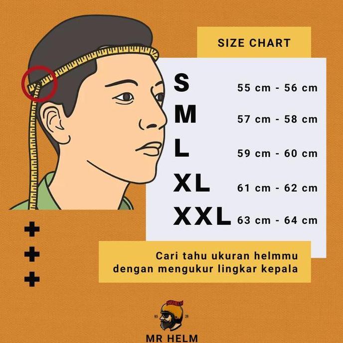 Helm Retro Slimhead Lubro TT&CO Gliter Gold Fire SNI Limited Edition Mr Helm murah