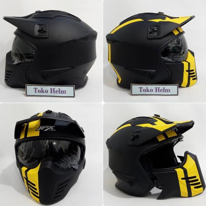 Helm fullface JPX MX motif 04 MARZ murah