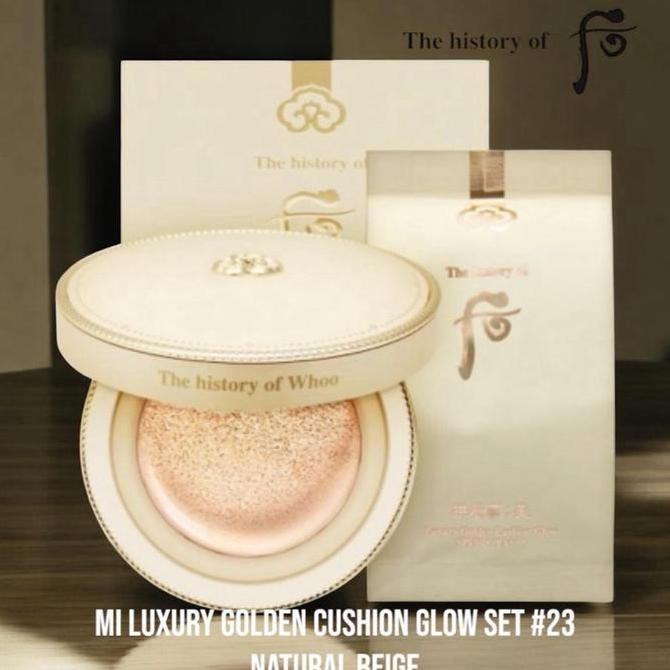 New THE HISTORY OF WHOO GONGJINHYANG MI LUXURY GOLDEN CUSHION GLOW SET
