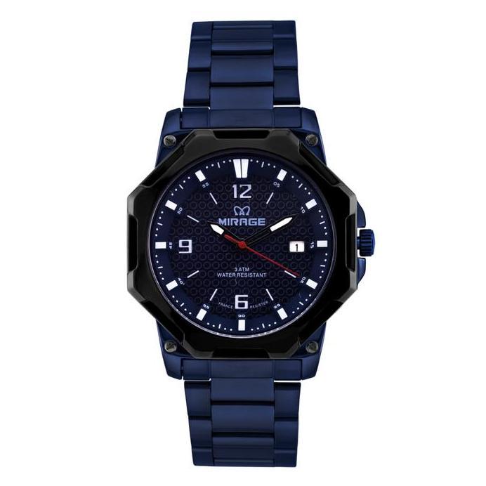 Mirage Watch - Jam Tangan Pria Original Miragewatch Garansi 1 Tahun Biru Navy Blue 8817 M Fashion Ka