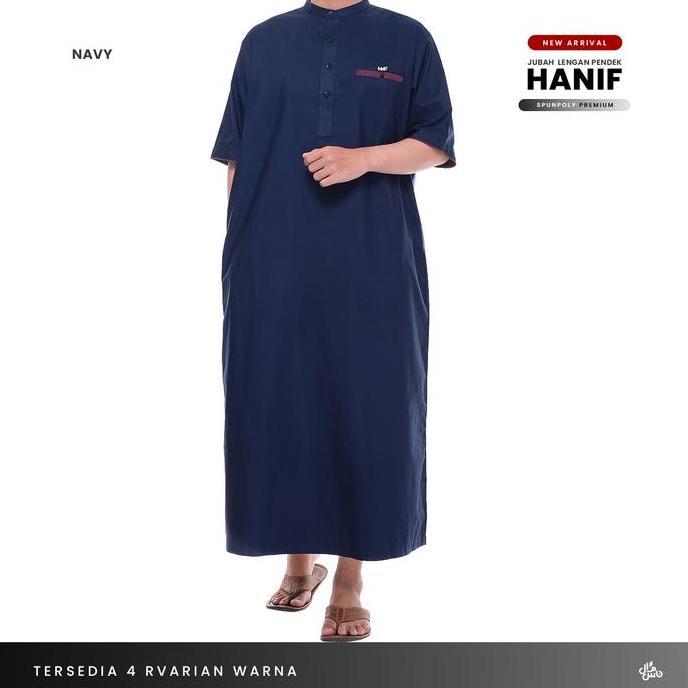 Baju Berkah - Jubah Hanif/Jubah Gamis Pria/Jubah Pria Lengan Pendek