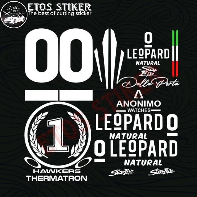 Stiker helm leopard cutting sticker helm murah