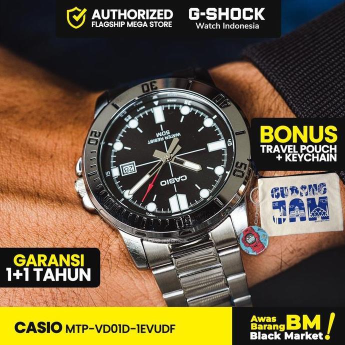 Casio General MTP-VD01D-1EVUDF | Jam Tangan Pria | Analog | Anti Air | Original | Casio Watches | MT