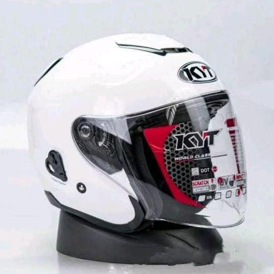 Helm KYT Kyoto Putih solid ukuran XXL White murah