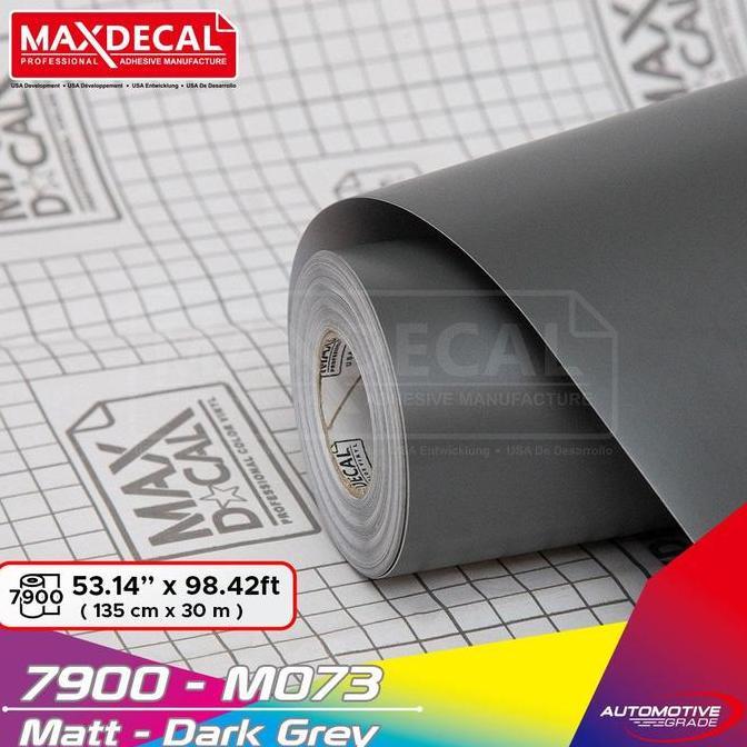 Promo MAXDECAL 7900 - M073 Matt Doff Dark Grey 135 cm Wrap [METERAN] Diskon