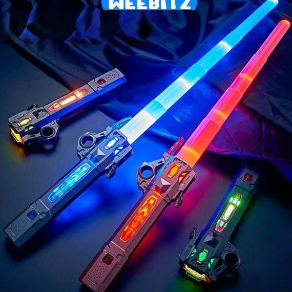 VIKASYA971 - WEEBITZ MAINAN PEDANG PEDANGAN LIGHTSABER ANAK 2 IN 1 LASER LED LAMPU SUARA LIGHT SWORD