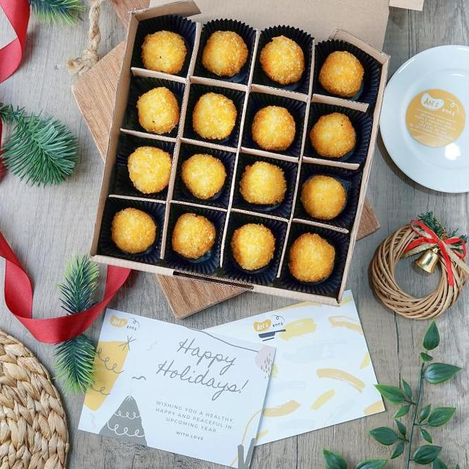 NEW HAMPERS BOX BITTERBALLEN JAMUR BEEF TRUFFLE ALA BRUULE / BRULEE BOMB FOR IMLEK HAMPERS / PARSEL 