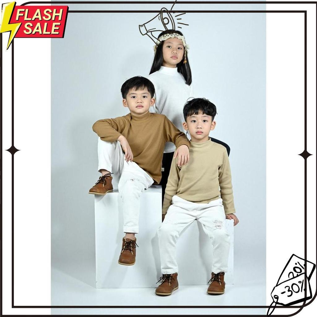 Turtle Neck Kira Rib Anak Kaos Panjang 1-9 Tahun Siap Kirim