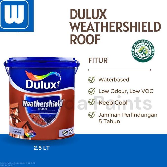 Terjangkau Cat Genteng Dulux Weathershield Roof (2.5 Lt)