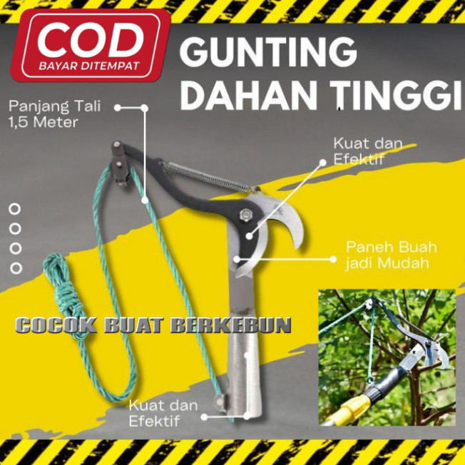 [ ASLI ] Alat Potong Dahan Pohon Gunting Dahan Ranting Model Tarik Tali KNIFEZER Gunting Dahan Tingg