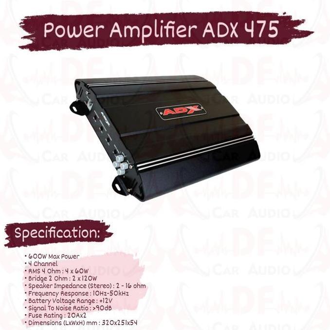 Power Amplifier 4 Channel ADX 475