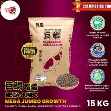 Mega Jumbo Growth koi food import pakan koi pembesaran