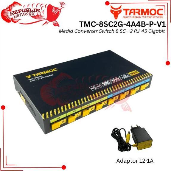 BEBAS ONGKIR - Media Converter 8 SC 2 Port Gigabit LAN / 8 FO 2 LAN Gigabit| 8FO 2LAN