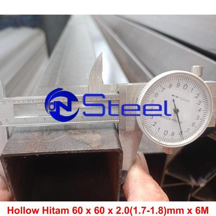 TERMURAH - Hollow Hitam 60 x 60 x 6M Tebal 1.4mm 1.8mm 2.0mm 2.3mm 2.7mm 3.8mm 4.5mm | Hollow Besi