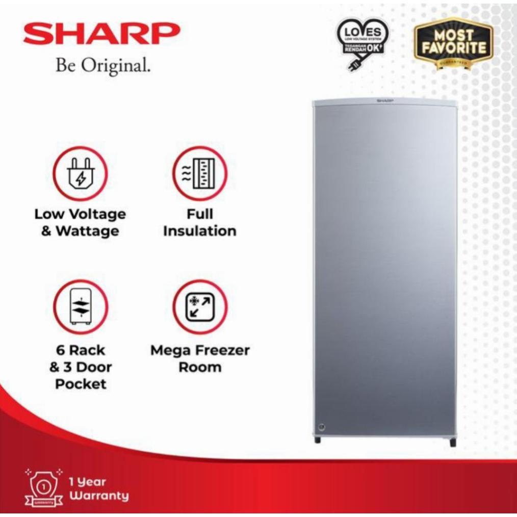 Ready SHARP FJ-M189N-SS FREEZER 6 RAK FJM189N KULKAS FREEZER SHARP 6RAK KULKAS FREEZER SHARP