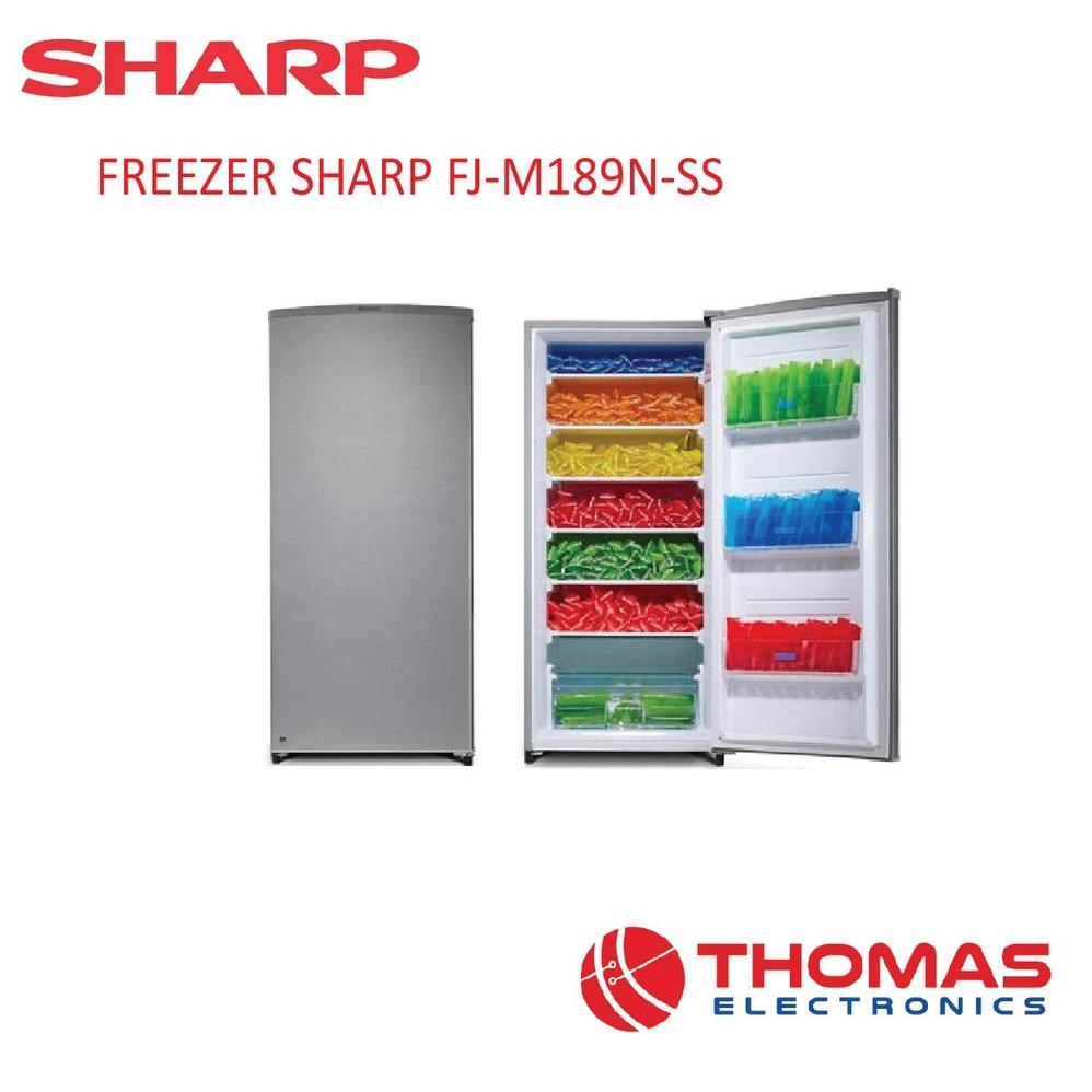 Ready Freezer Sharp 6 RAK FJ M189N SS Kulkas Freezer Kapasitas 158 Liter Low Watt FJM 189 NSS Garans