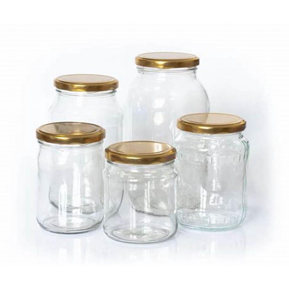 BESTPROMO Toples Lebaran Jar Kaca Kecil Besar Toples Hermetico Toples Puding Kue Snack Bening Tutup 