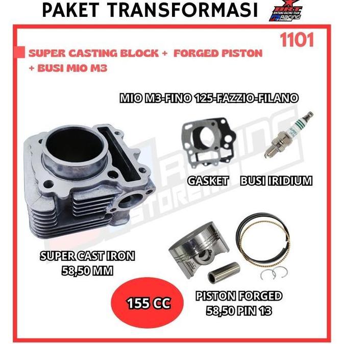 Murah Brt Paket Bore Up Mio M3 Blok Piston 58.50 - Promo 1101