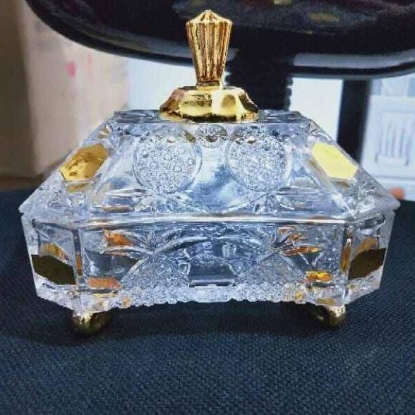 Toples Kaca Kotak Memiliki Ukuran Panjang 13Cm Tinggi12Cm Lebar 9Cm /Candy Pot Toples