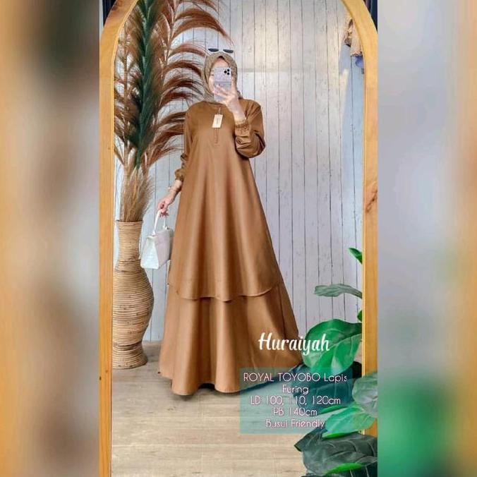 READY ss syakira GAMIS pemda TOYOBO Huraiyah asn pegawai kantor dinas khaki tua busui terbaru 2022 M