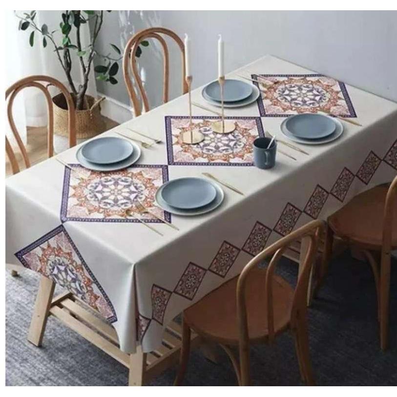 Taplak Meja Bohemia Waterproof 140 X 200 Cm Taplak Meja Premium Bohemian Tablecloth Bohemian Tebal