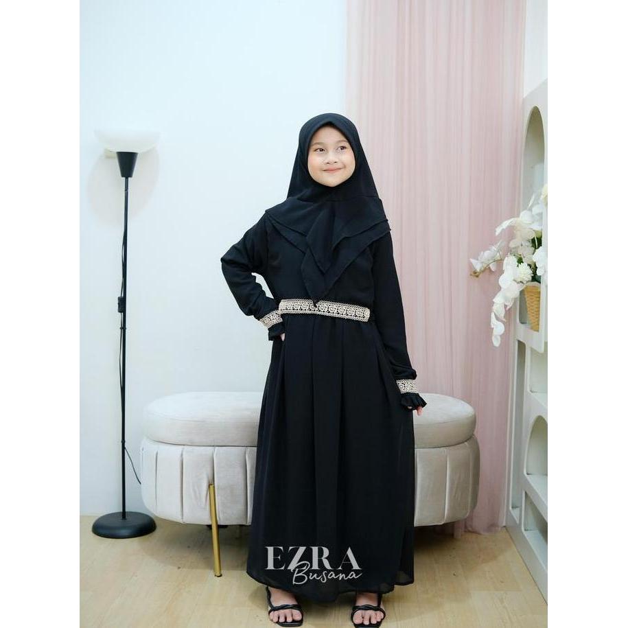 PALING MURAH Baju Muslim Anak Perempuan Shafa Dress Gamis Model Terbaru Cantik Adem Nyaman Dipake Bu